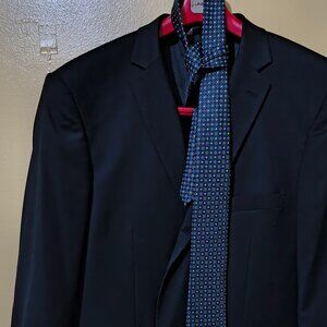🖤 LIKE NEW MEN’S BLACK LINEAR SUIT — 50 REG 🖤